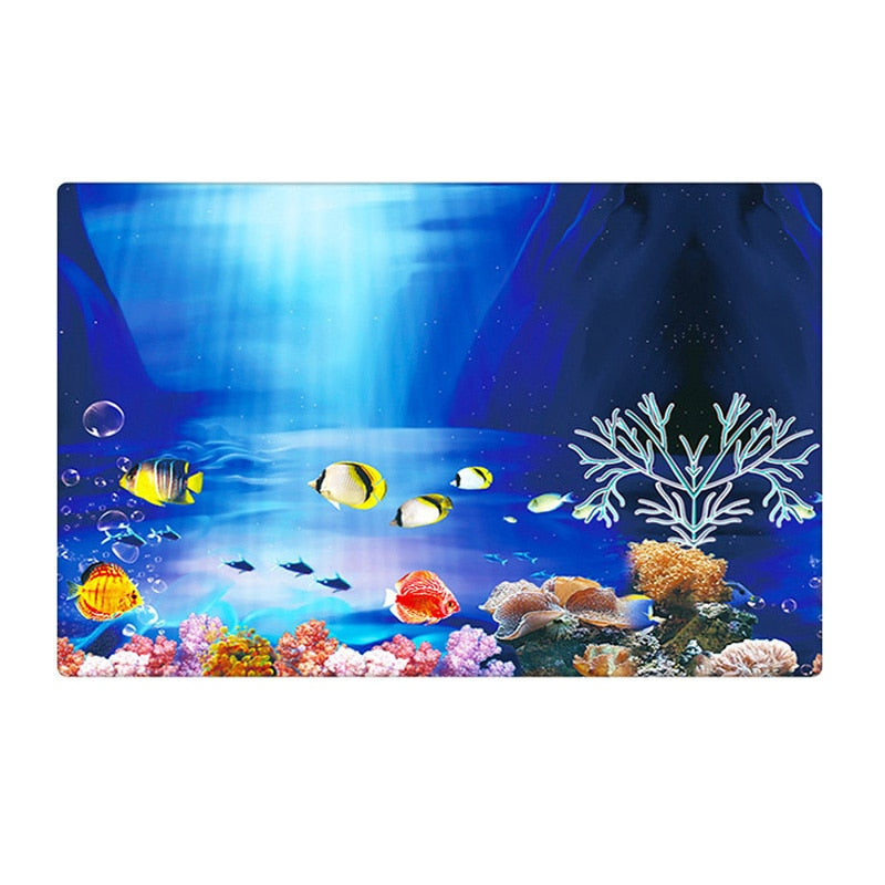 Background for aquarium decoration fish tank Plants for aquarium Double-sided HD Fish Tank Landscape Sticker Wall Lanscaping