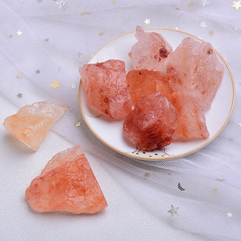 50g/100g Size 10-30mm Natural Orange salt crystal Gravel Specimen Repair Rock Mineral Healing Stone Home decor Reiki aquarium