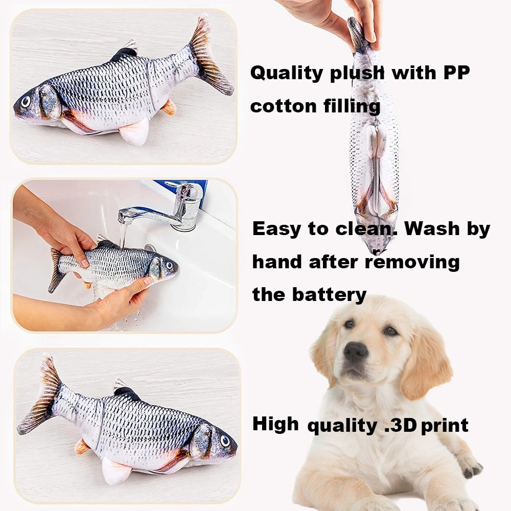 Toys for Dog Interactive Electronic Floppy Fish Dogs To