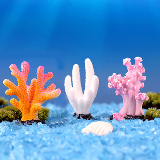 Colorful Resin Aquarium Artificial Coral Reef Decoration Fish Tank Coral Stone Landscape Ornament Aquarium Accessories 10 Styles