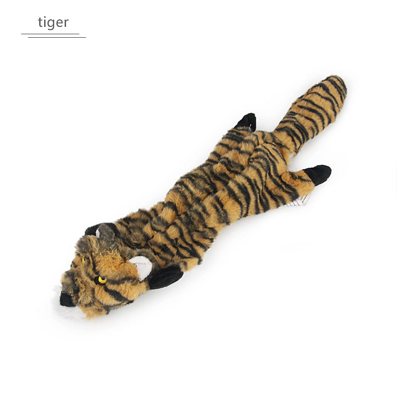 Soft Plush Animal Pet Toy Cute Plush Zebra Squeaky Toys Tiger Sound Dog Toy