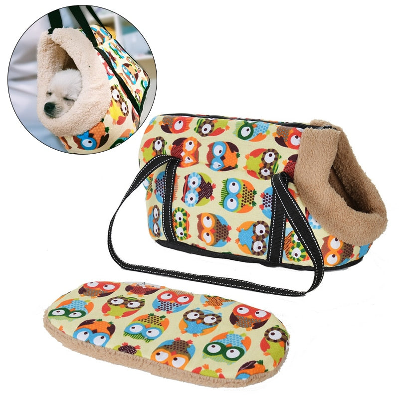 Fashion Pet Carrier For Small Dogs Cats Warm Fleece