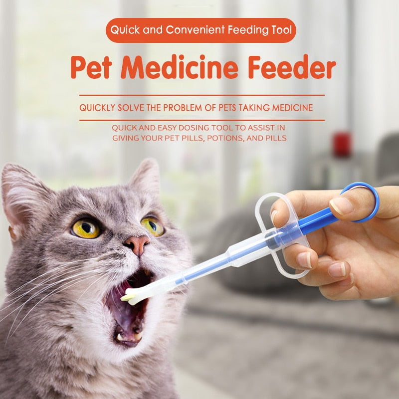 1PCS Pet Syringe Tablet Pill Gun  Push Dispenser Medicine Water Milk Syringe