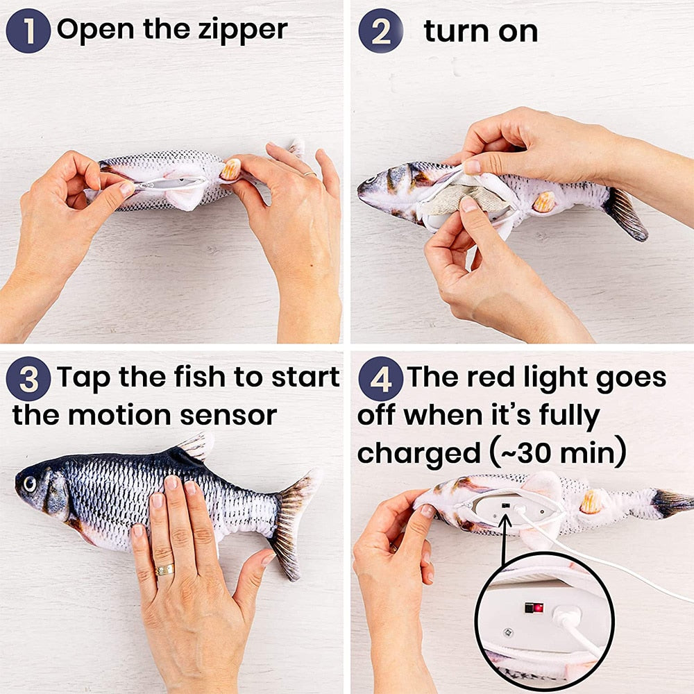 Toys for Dog Interactive Electronic Floppy Fish Dogs To