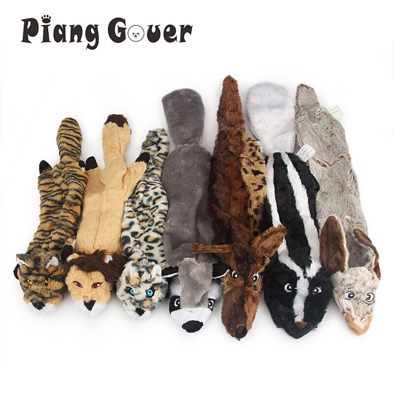 Soft Plush Animal Pet Toy Cute Plush Zebra Squeaky Toys Tiger Sound Dog Toy