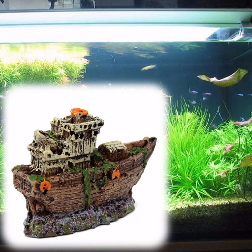 Aquarium Ornament Pirate Sunken Ship