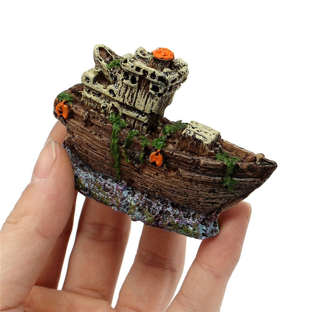 Aquarium Ornament Pirate Sunken Ship