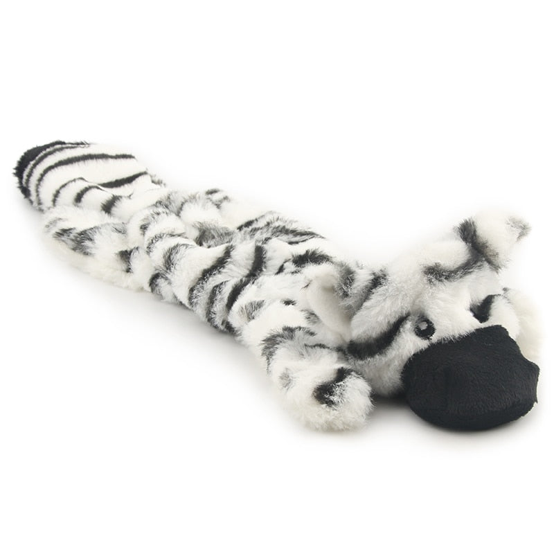 Soft Plush Animal Pet Toy Cute Plush Zebra Squeaky Toys Tiger Sound Dog Toy