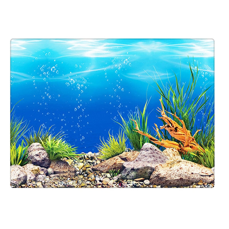 Background for aquarium decoration fish tank Plants for aquarium Double-sided HD Fish Tank Landscape Sticker Wall Lanscaping