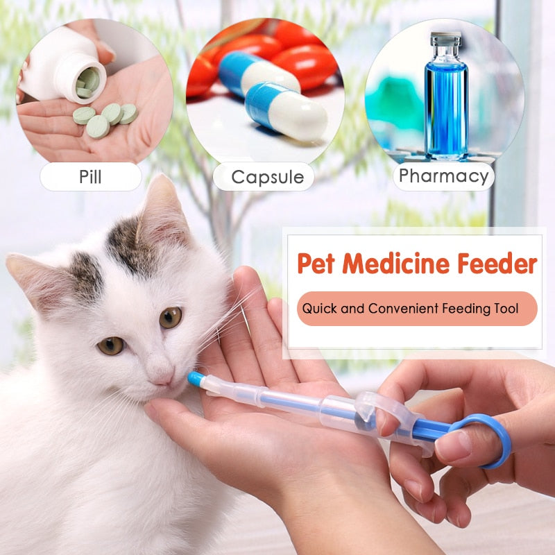 1PCS Pet Syringe Tablet Pill Gun  Push Dispenser Medicine Water Milk Syringe