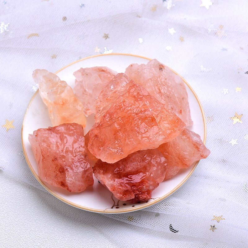 50g/100g Size 10-30mm Natural Orange salt crystal Gravel Specimen Repair Rock Mineral Healing Stone Home decor Reiki aquarium