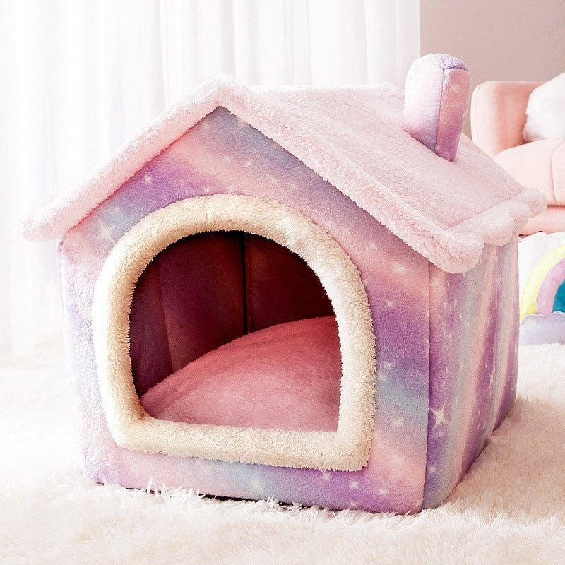 Dog Cat Winter House Removable Cushion