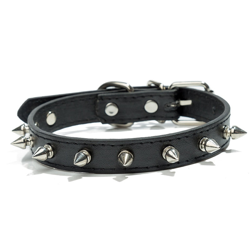 Harp Spiked Studded Leather Dog Collars Pu For Small Large Dogs Pet Collar