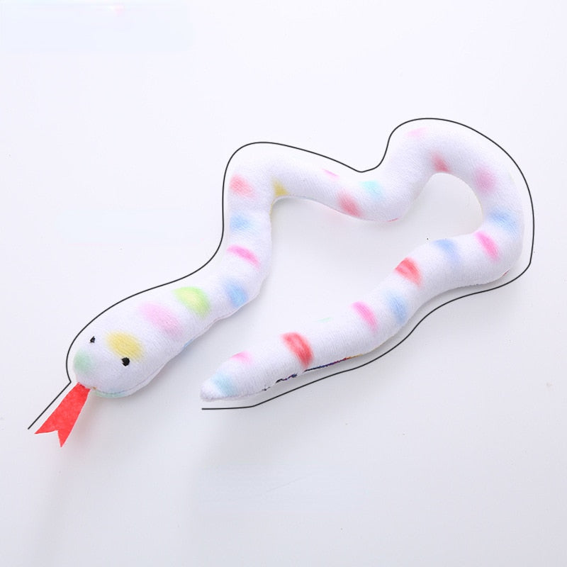 Catnip Toy Interactive Toy Plush Cat Toy Gluttonous Snake Bite-Resistant Molar Interactive Toy