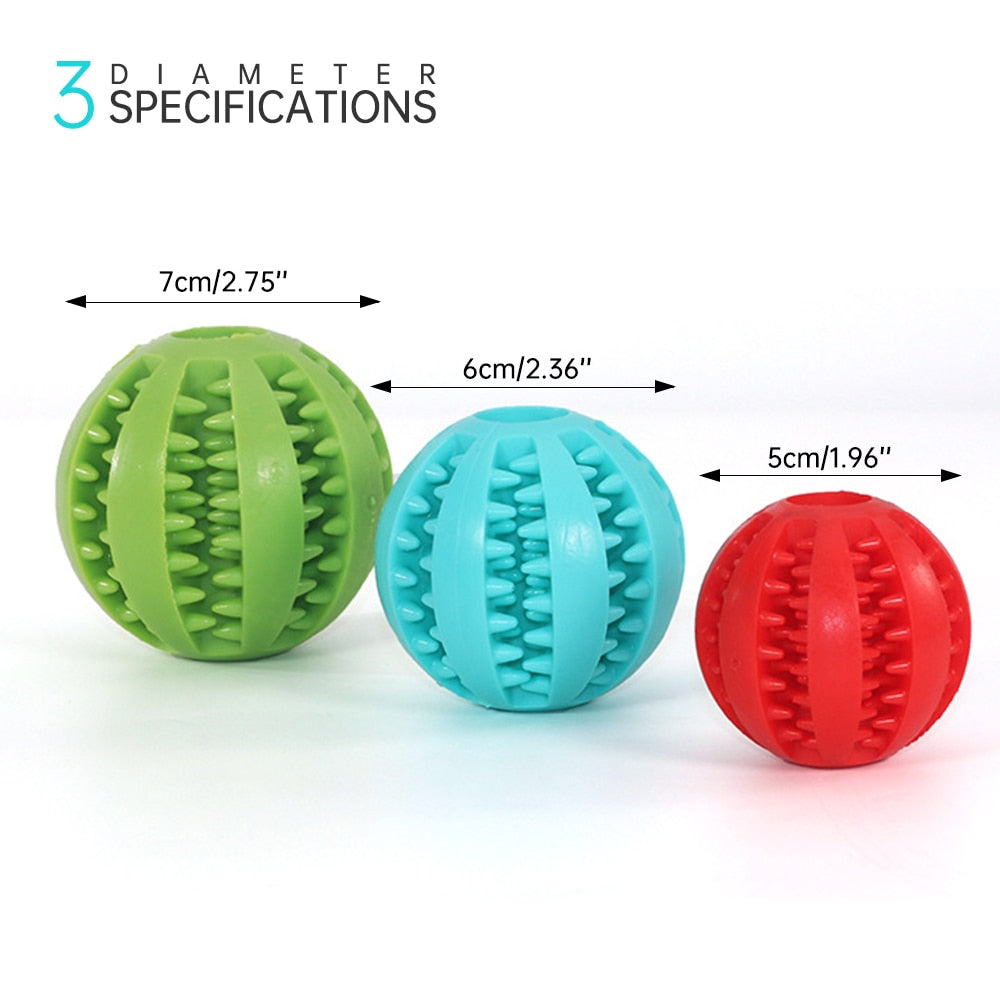 Pet Dog Toy Interactive Rubber Balls Chewing Tooth Cleaning Indestructible Dog Food Ball