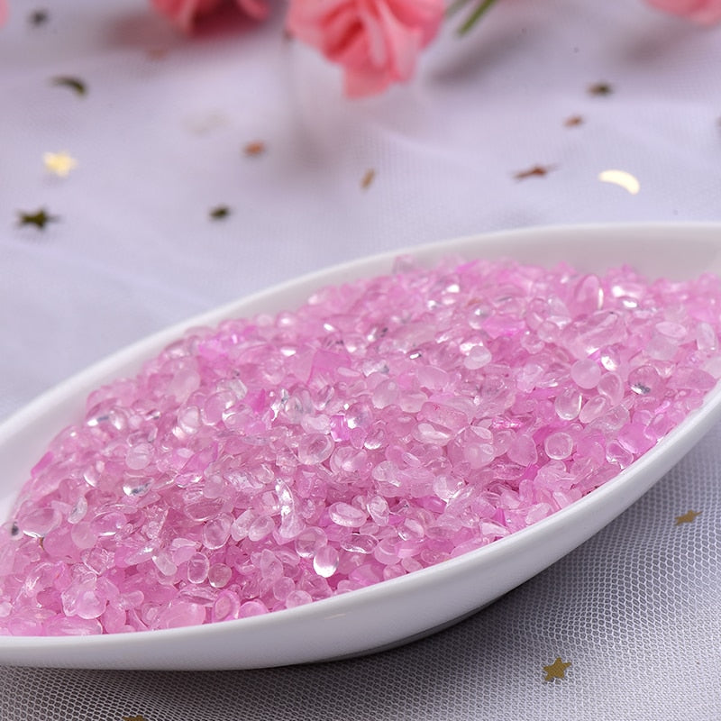 50/100g Natural Crystal Rose Quartz Amethyst Mixed Colorful Raw Stones Rock Crystals Tumbled Gravel Specimen Suitable Aquarium