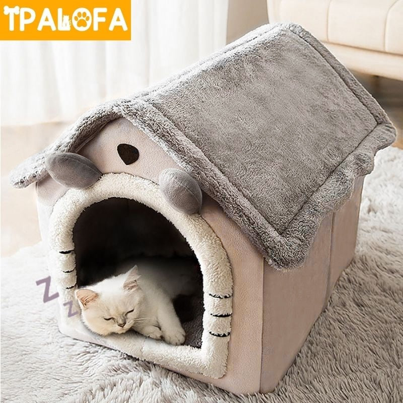 Dog Cat Winter House Removable Cushion