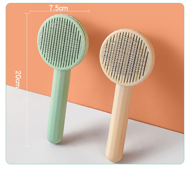 Pet Hair Removal Comb Cat Brush Self Cleaning Slicker Brush for Cats Dogs Hair Remover Scraper Pet Grooming Tool Cat Accessories