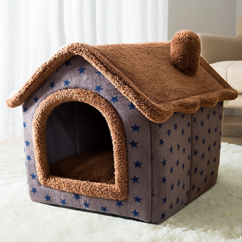 Dog Cat Winter House Removable Cushion