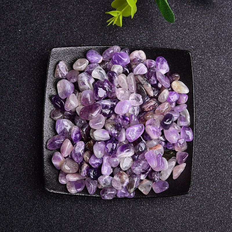 50/100g Natural Crystal Rose Quartz Amethyst Mixed Colorful Raw Stones Rock Crystals Tumbled Gravel Specimen Suitable Aquarium