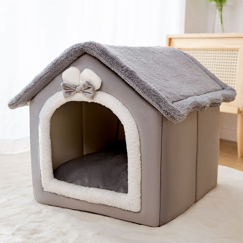 Dog Cat Winter House Removable Cushion