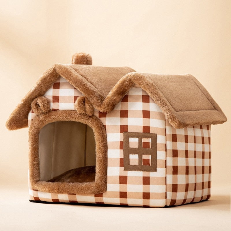 Dog Cat Winter House Removable Cushion