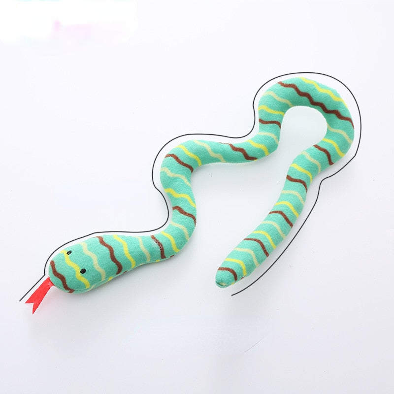 Catnip Toy Interactive Toy Plush Cat Toy Gluttonous Snake Bite-Resistant Molar Interactive Toy