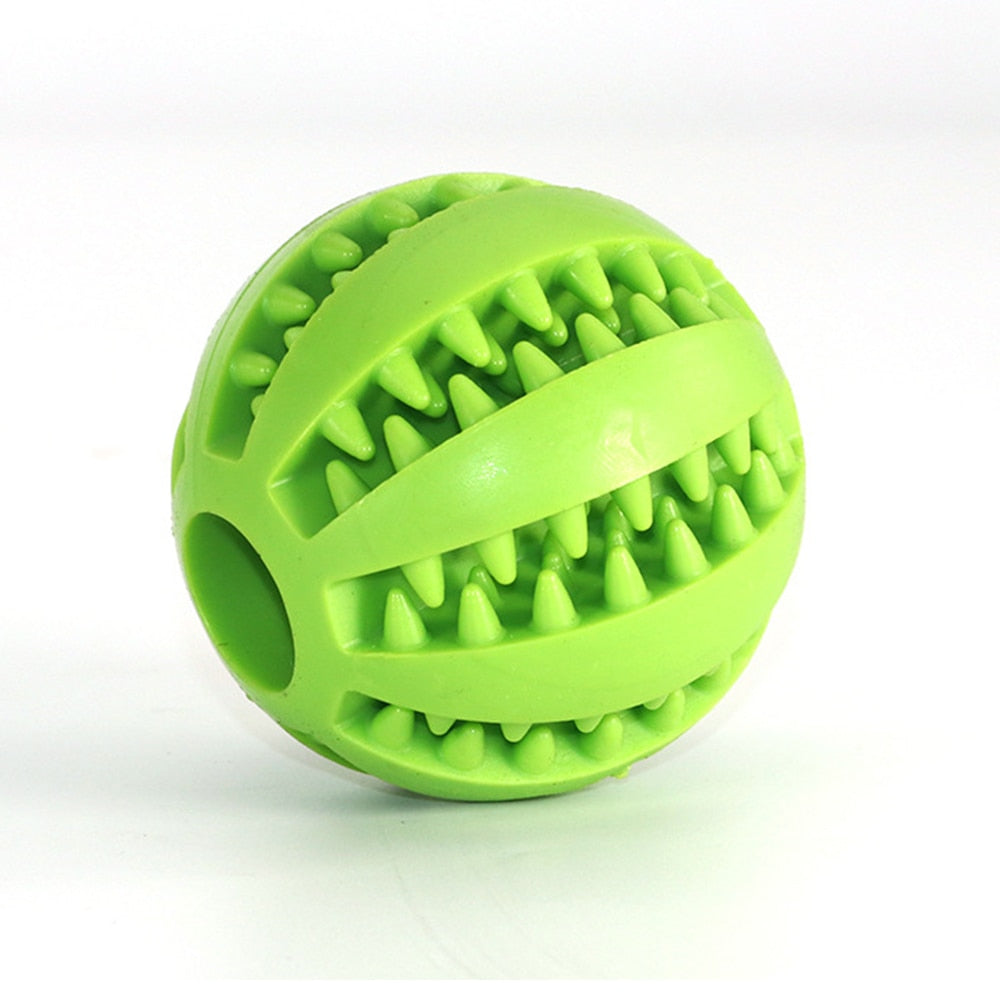 Pet Dog Toy Interactive Rubber Balls Chewing Tooth Cleaning Indestructible Dog Food Ball