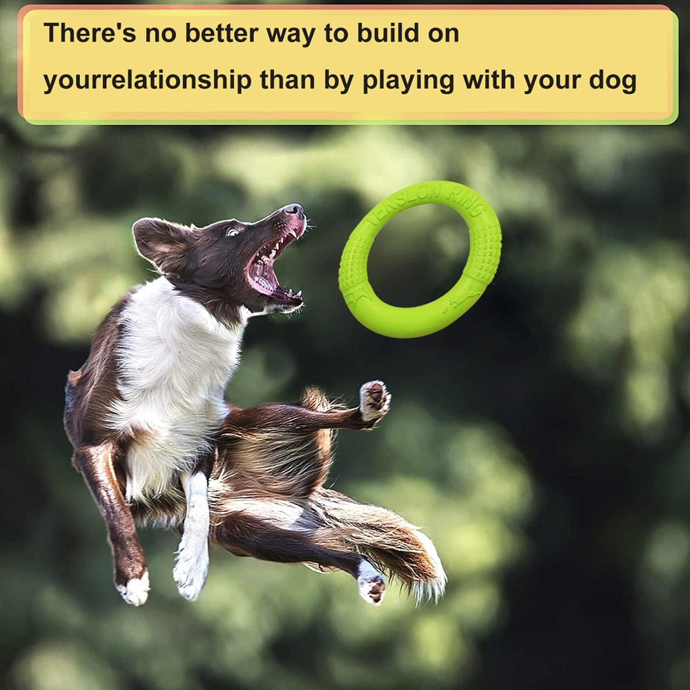 18CM Dog Toys Pet Flying Discs Puppy Training Toy Ring Resistant Bite Floating Toy Game Frisbeed Interactive Dog Supplies