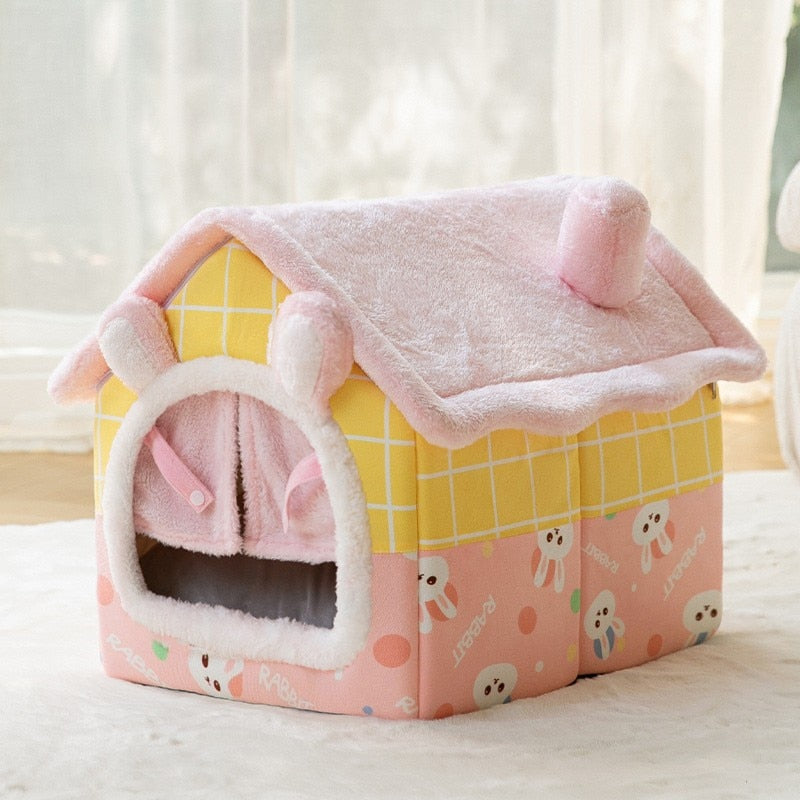 Dog Cat Winter House Removable Cushion