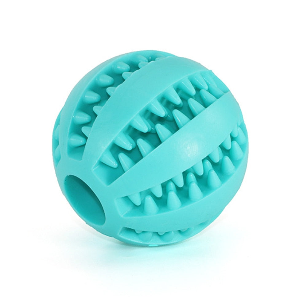 Pet Dog Toy Interactive Rubber Balls Chewing Tooth Cleaning Indestructible Dog Food Ball