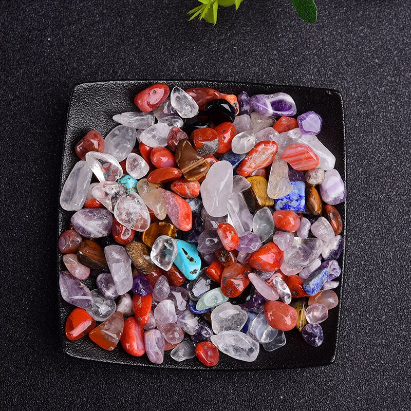 50/100g Natural Crystal Rose Quartz Amethyst Mixed Colorful Raw Stones Rock Crystals Tumbled Gravel Specimen Suitable Aquarium