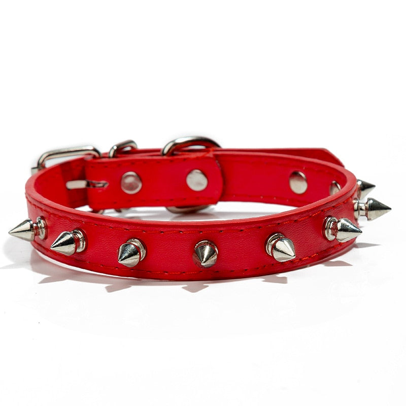 Harp Spiked Studded Leather Dog Collars Pu For Small Large Dogs Pet Collar