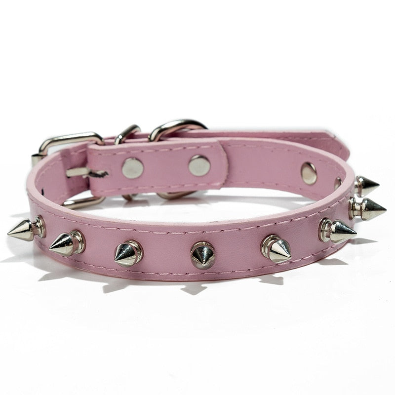 Harp Spiked Studded Leather Dog Collars Pu For Small Large Dogs Pet Collar